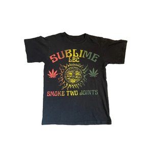 Vintage Rare Sublime LBC Smoke Two Joints Shirt Rasta Weed